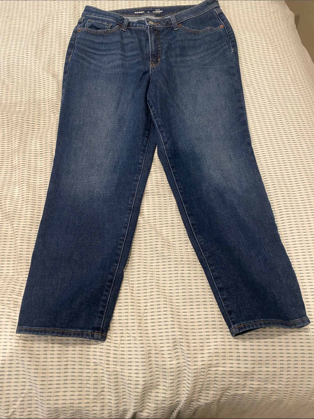 Old Navy Dark Blue Straight Leg Jeans